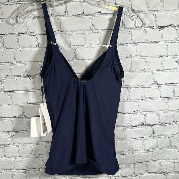 Calvin Klein Women's Standard Tankini Swimsuit Tummy Control Navy Blue size XS - Picture 16 of 16